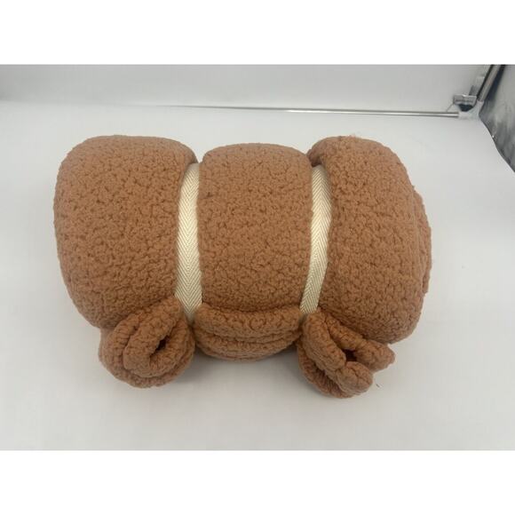 Urban Outfitters Amped Fleece Throw Blanket Brown 50 x 60 Very Soft - Picture 2 of 3